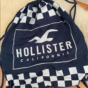 hollister drawstring backpack